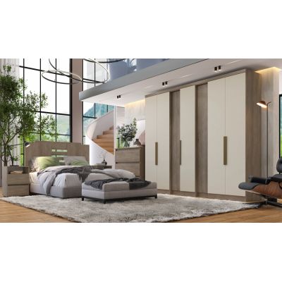 ROUPEIRO SELECTO 7 PORTAS RUSTIC/OFF WHITE