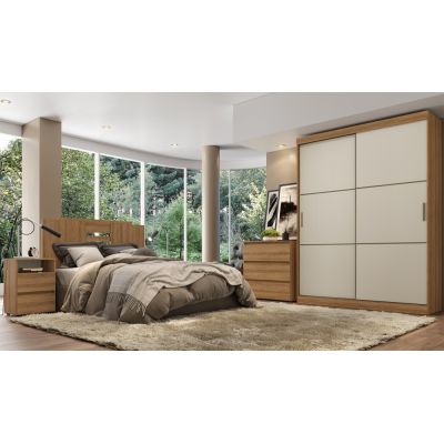 ROUPEIRO COMFORT 2 PORTAS ALMEDRA/OFF WHITE