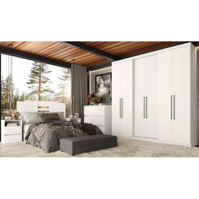 ROUPEIRO PRESENCE 6 PORTAS BRANCO