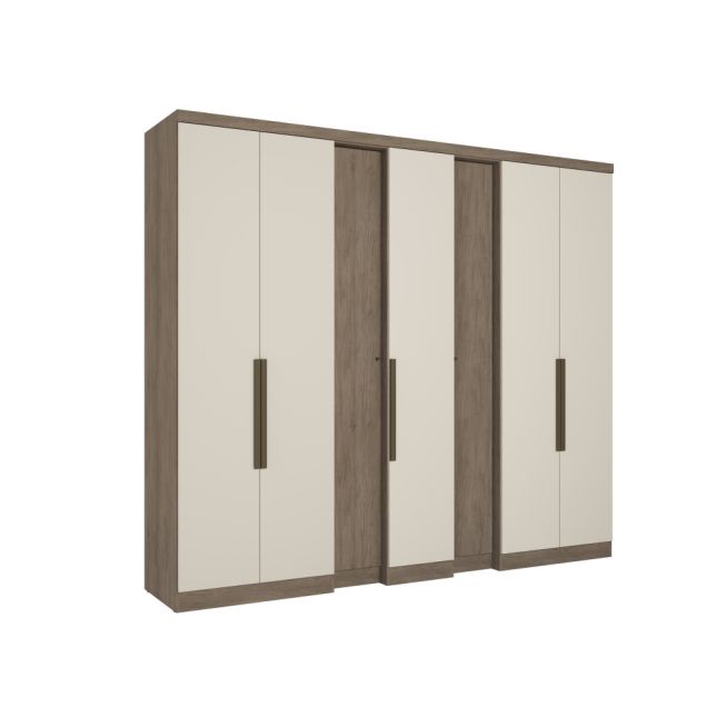 ROUPEIRO SELECTO 7 PORTAS RUSTIC/OFF WHITE